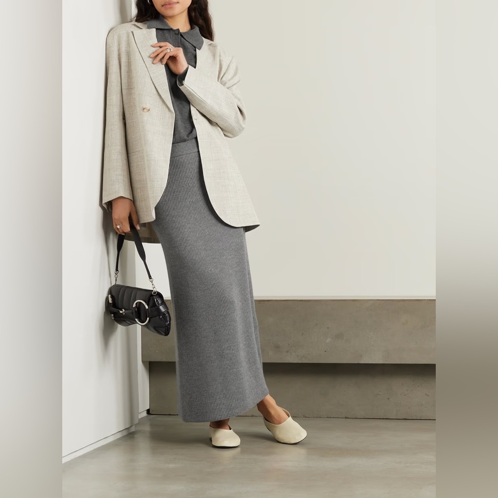 Max Mara - Agile ribbed wool maxi skirt - Picture 3 of 11